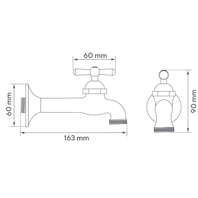 Llave Extensión Manguera Cromo