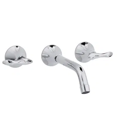 kuva kohteelle 8” Tedesca two handle wall-mount bathroom faucet