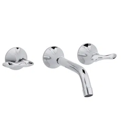 Image for 8” Tedesca two handle wall-mount bathroom faucet