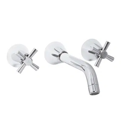 Image for 8” Portobello two handle wall-mount bathroom faucet