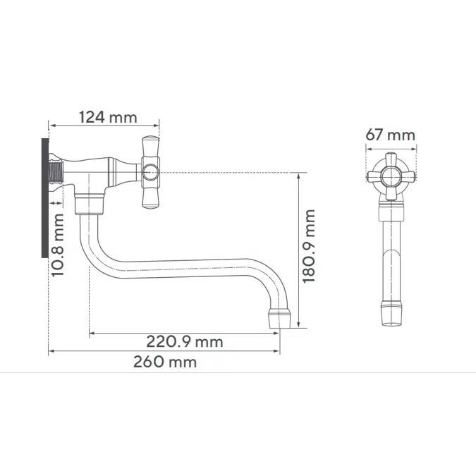 S Helvetia mobile wall faucet