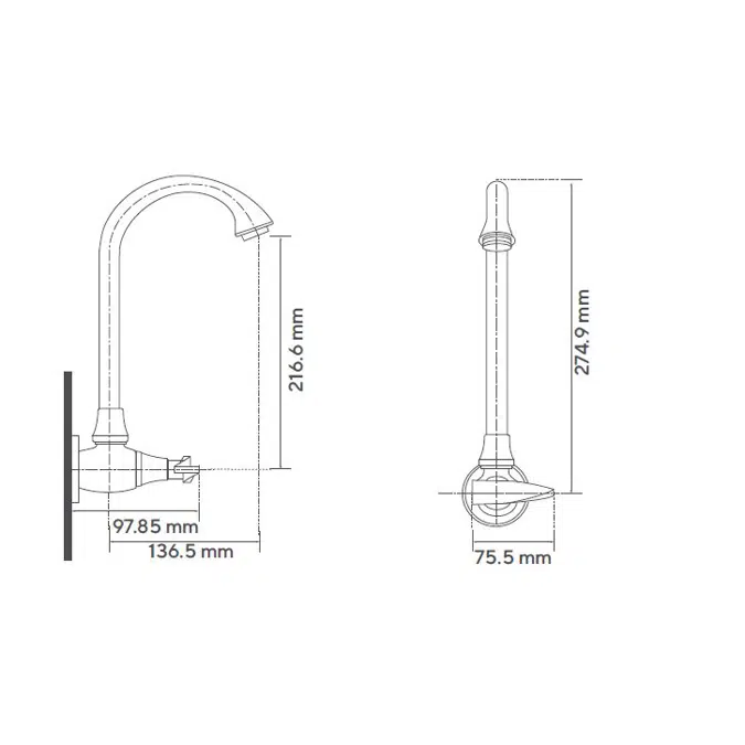 C Pristina mobile wall faucet