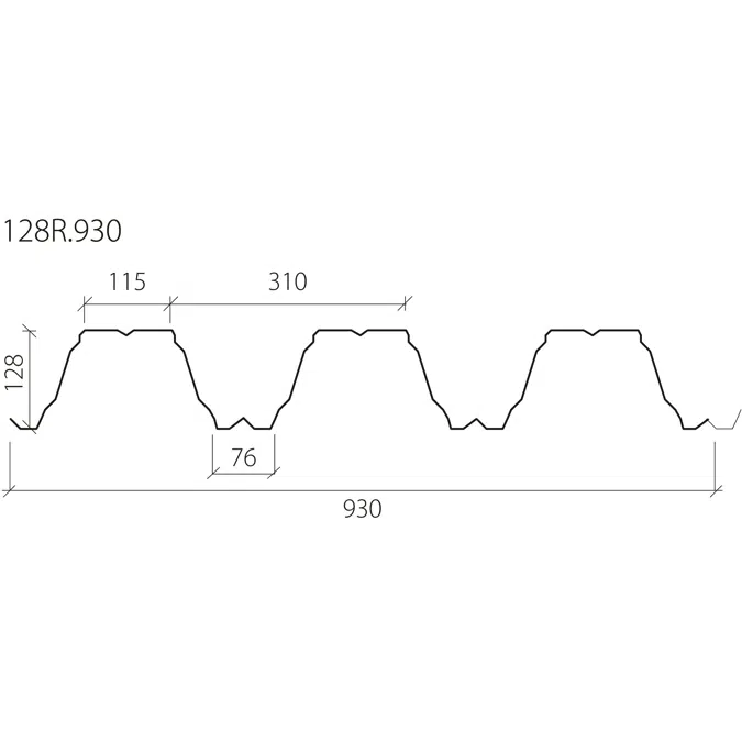 Høyprofil 128R.930