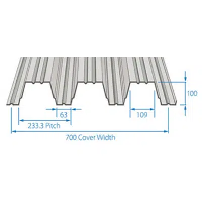 Imagem para RoofDek D100 (Deep Deck) - Structural decking for roofs}