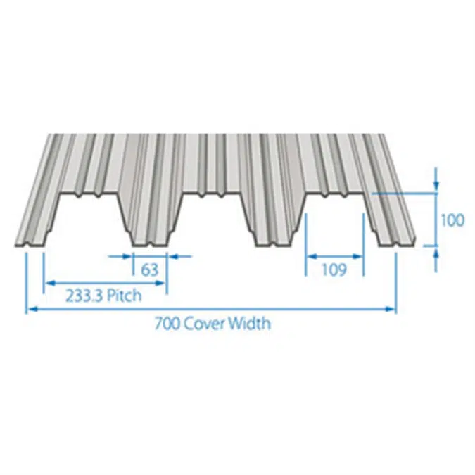 RoofDek D100 (Deep Deck) - Structural decking for roofs