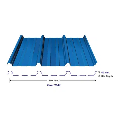 MBT Metal Sheet Roof Boltless System M-LOCK700-40 için görüntü