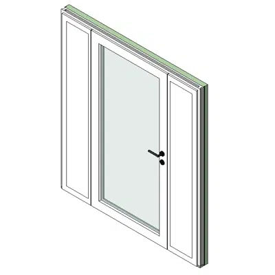 Image for Entrance door glass with side panels MéO