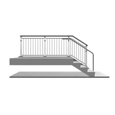 billede til BLADE Air Stainless Steel Picket Railing System