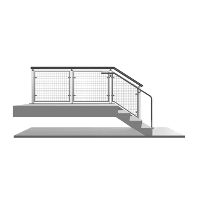 Image for BLADE Air Stainless Steel Wire Mesh Railing System