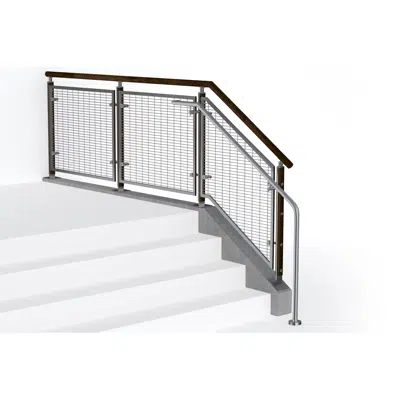 Imagem para FIN Stainless Steel Wire Mesh Railing System}