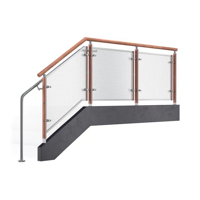 FIN Stainless Steel Perf Metal Railing System