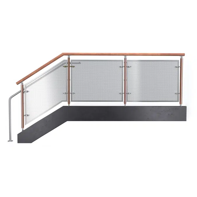 FIN Stainless Steel Perf Metal Railing System