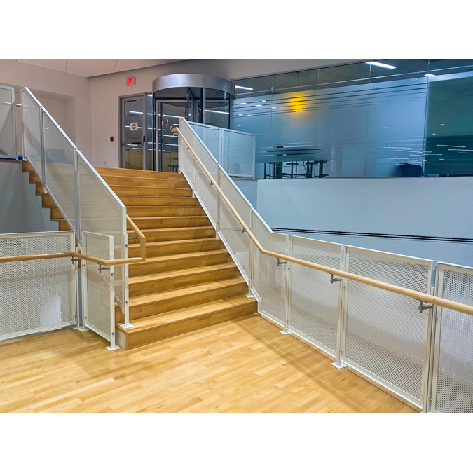 BIM objects - Free download! FRAME (ENCLOSE) Metal Panel Railing System ...