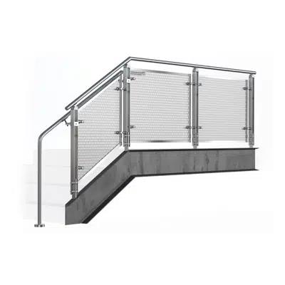 billede til BLADE Stainless Steel Perf Metal Railing System