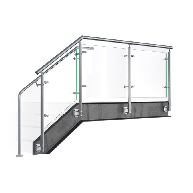 BIM objects - Free download! CIRCA Stainless Steel Glass Railing System ...