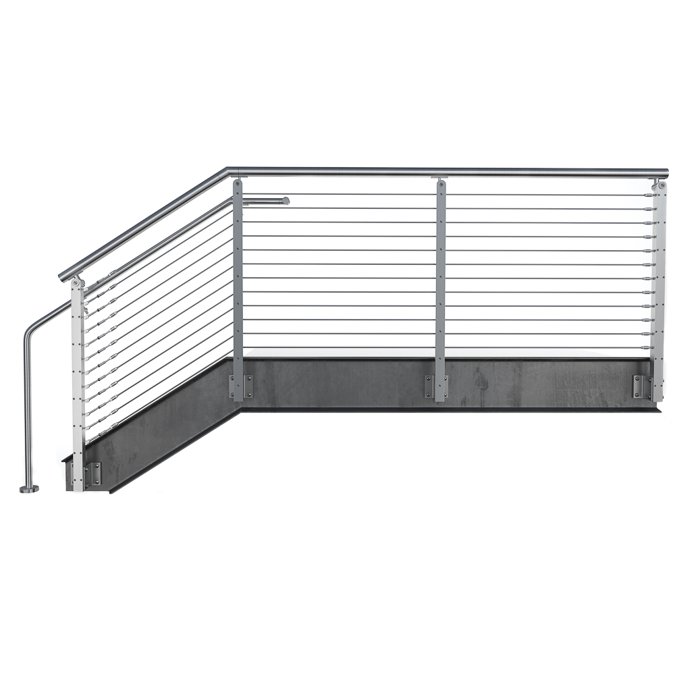 BIM objects - Free download! TEE Stainless Steel Cable Railing System ...