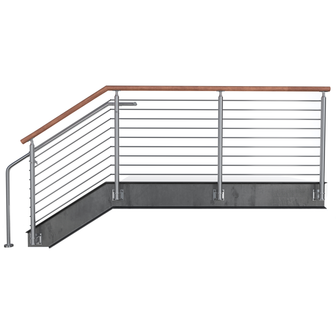 BIM objects - Free download! CIRCA Stainless Steel Multiline Railing ...