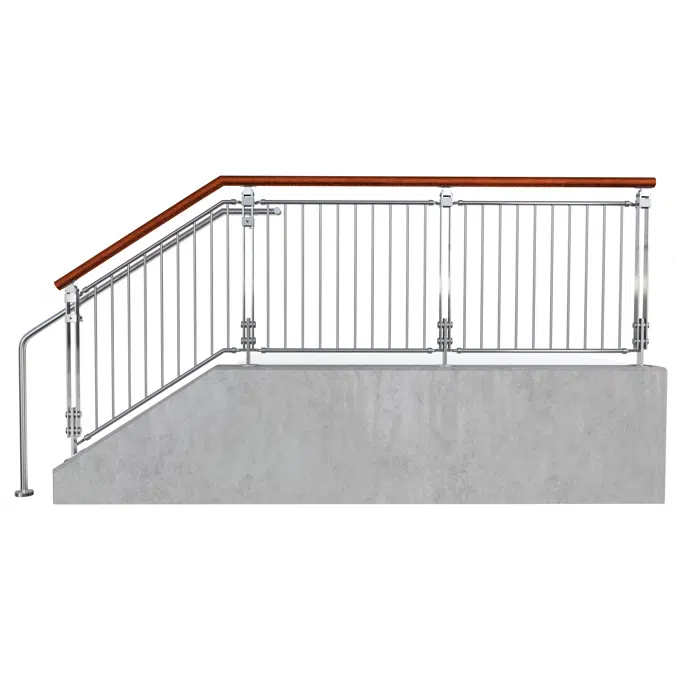 BIM objects - Free download! BLADE Stainless Steel Picket Panel Railing ...