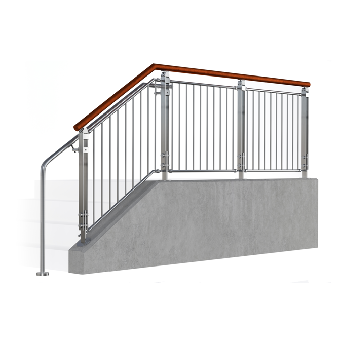 BIM objects - Free download! BLADE Stainless Steel Picket Panel Railing ...