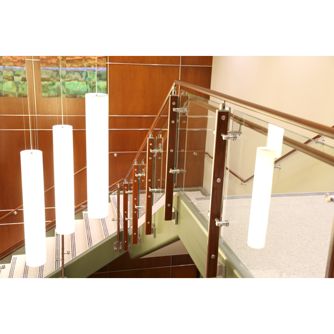 BIM objects - Free download! FIN Stainless Steel Glass Railing System ...