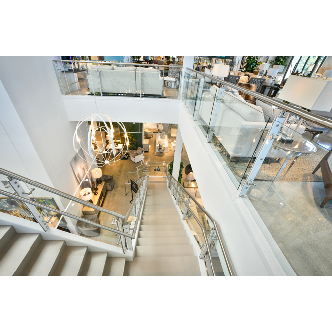 BIM objects - Free download! FIN Stainless Steel Glass Railing System ...