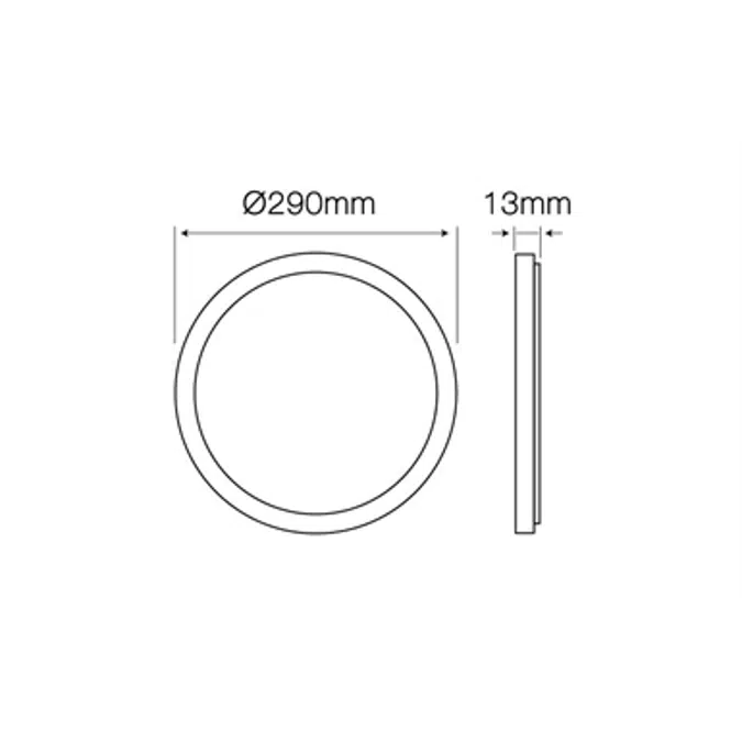 LED LINE EASY FIX PANEL AURA RUND