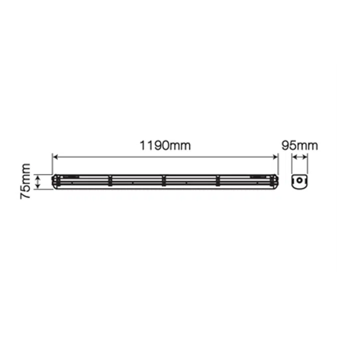 LED line® RANGER linear tri-proof adjustable fixture IP66 25-40W 3000-5000K 120-140lm/W