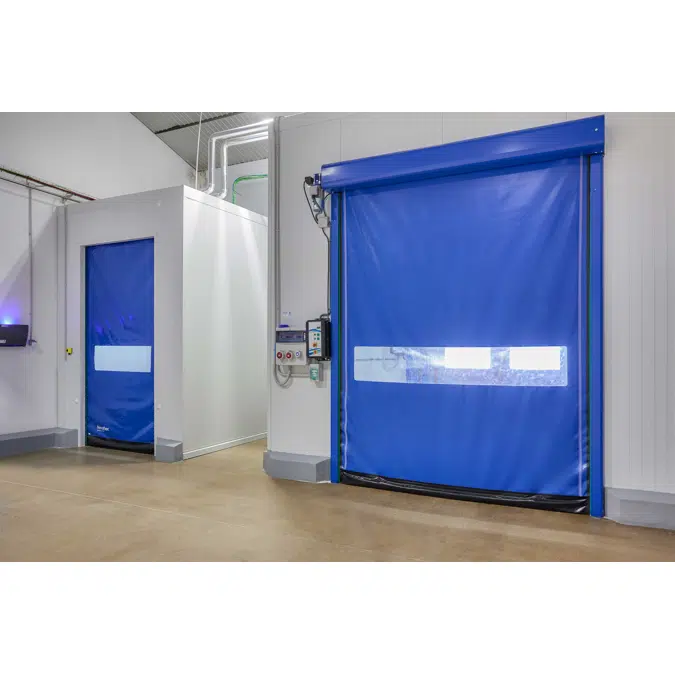 High speed roll-up door self-repairing