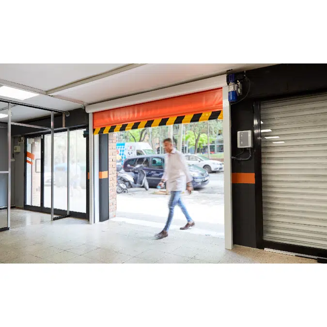 Aluminium high-speed roll-up door for indoor areas  Practic Door