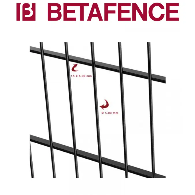 BETAFENCE Nylofor City + Nylofor-Twilfix posts with fixators