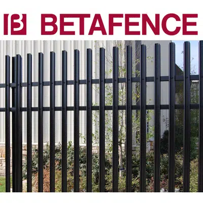 BETAFENCE Palisade Pinnacle Round Top Metal Fence Panel için görüntü