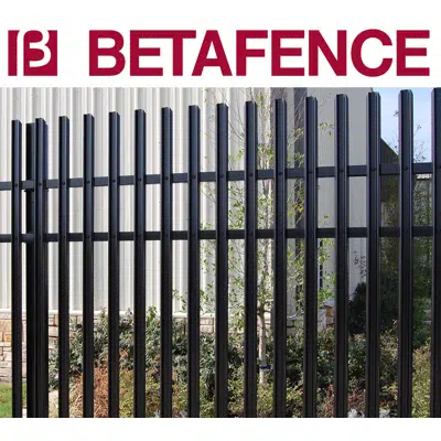 画像 BETAFENCE Palisade Pinnacle Round Top Metal Fence Panel