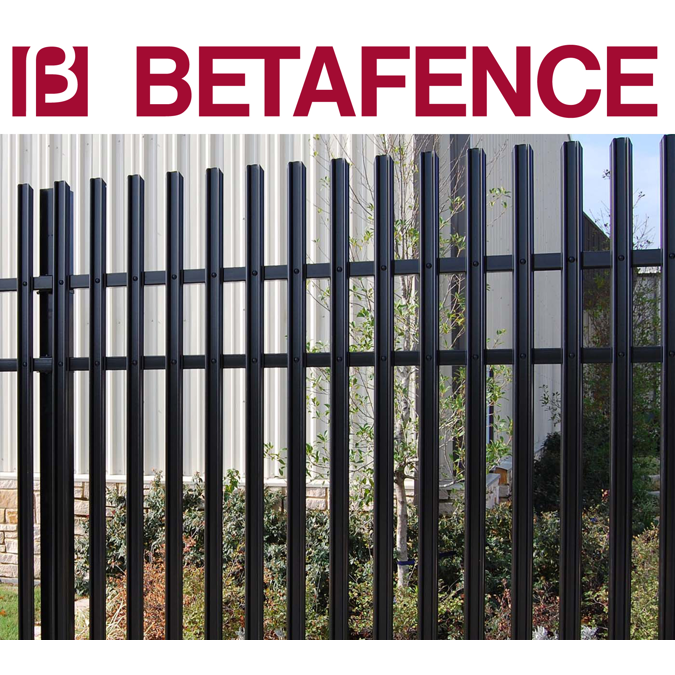 BETAFENCE Palisade Pinnacle Round Top Metal Fence Panel