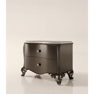 画像 2 drawers nightstand without friezes