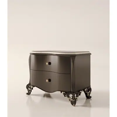 Image for 2 drawers nightstand without friezes