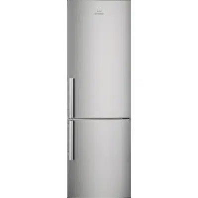 Electrolux FS Fridge Freezer Bottom Freezer Silver+Stainless Steel Door with Antifingerprint 595 1845