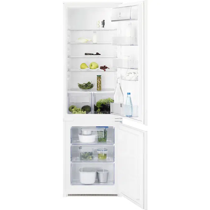 Electrolux BI Slide Door Fridge Freezer Freezer at the bottom  1772