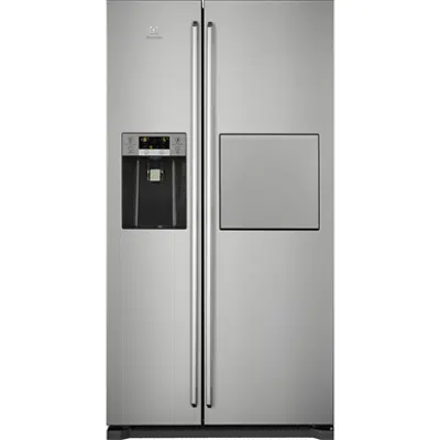obraz dla Electrolux SBS ST Fridge Freezer  Grey+Stainless Steel Door with Antifingerprint 912 1780