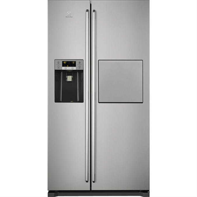 Electrolux SBS ST Fridge Freezer  Grey+Stainless Steel Door with Antifingerprint 912 1780