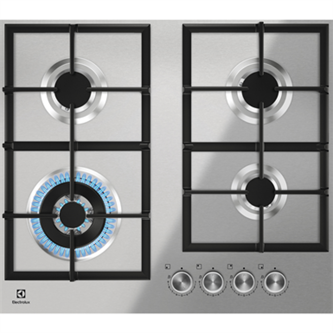 Objetos BIM ¡Descarga gratis! Electrolux Gas Hob 60 Stainless Steel BIMobject