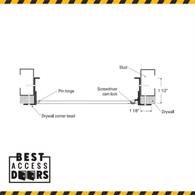 Universal Access Panel with Mud In Flange (BA-UAP-DF)