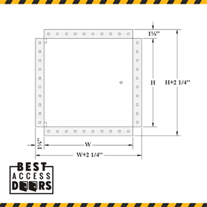 Universal Access Panel with Mud In Flange (BA-UAP-DF)