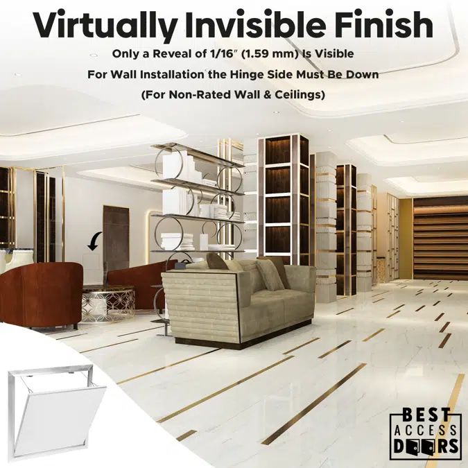 INVISA HATCH™ Drywall Inlay with Fully Detachable Hatch (BA-IVH)