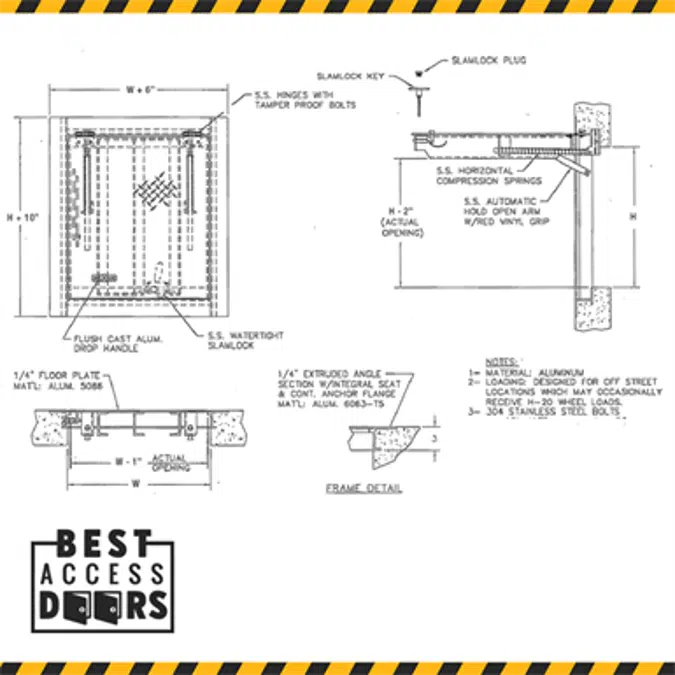 H20 Loading Floor Hatch Double Leaf (BA-FD-H20-DL)