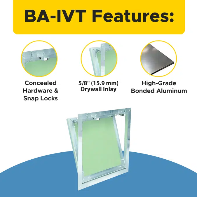 INVISA HATCH™ Drywall Inlay Access Panel for Tiling (BA-IVT)