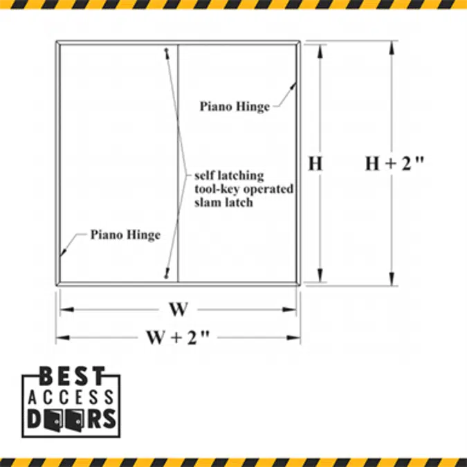 Large Opening Double Leaf Access Panel (BA-LO2D)