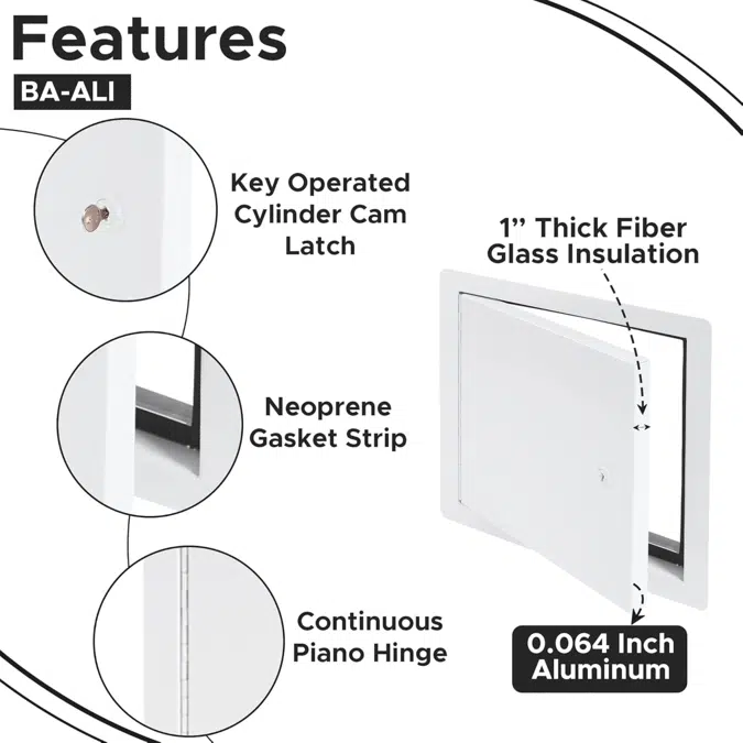 Aluminum Insulated Access Panel (BA-ALI)