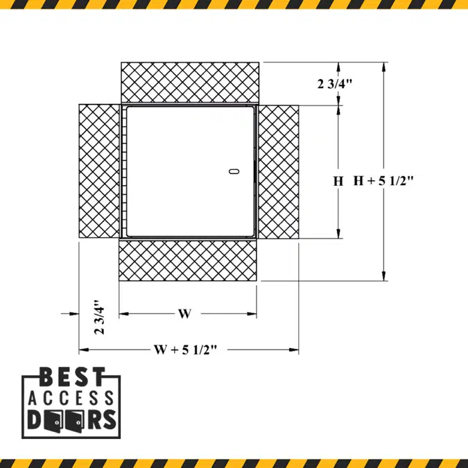 Recessed Access Door with Plaster Bead Flange (BA-RAD-PF)  