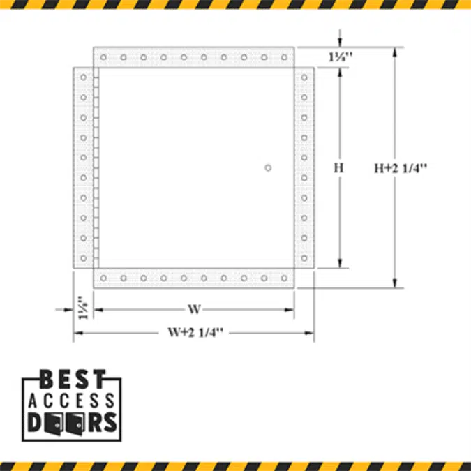 Large Opening Access Panel with Mud In Flange (BA-LO1D-DF)