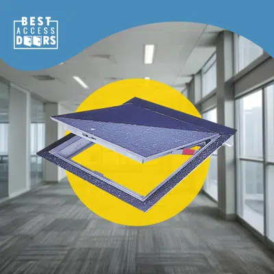 画像 Hinged Floor Hatch Recessed for Vinyl Tile/Carpet (BA-HFR-18)